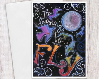 Learning to Fly | Greeting Card