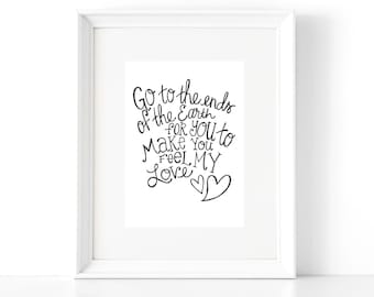 To Make You Feel my Love | Lyrics Print