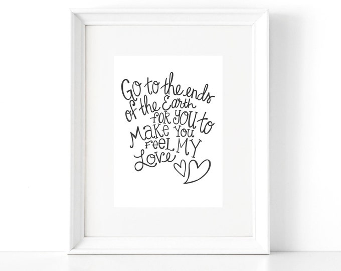 To Make You Feel my Love | Lyrics Print