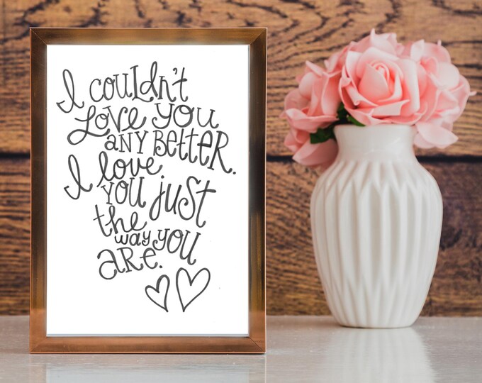 Just the Way you Are | Lyrics Print