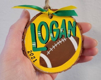 Personalized Handpainted Ornament | Football Design