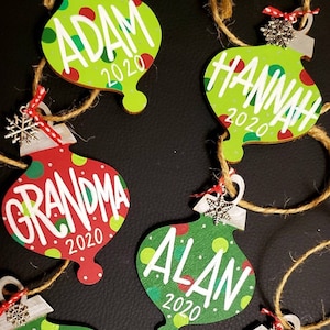 Personalized Handpainted Ornament | Wood Cutout