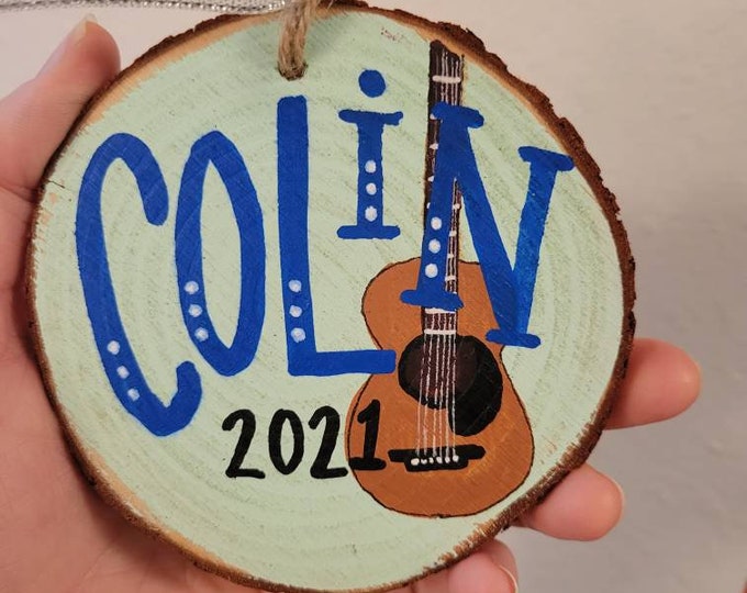 Personalized Custom Ornament | Handpainted | Wood Round | Hobbies, Interests, Dance, Music