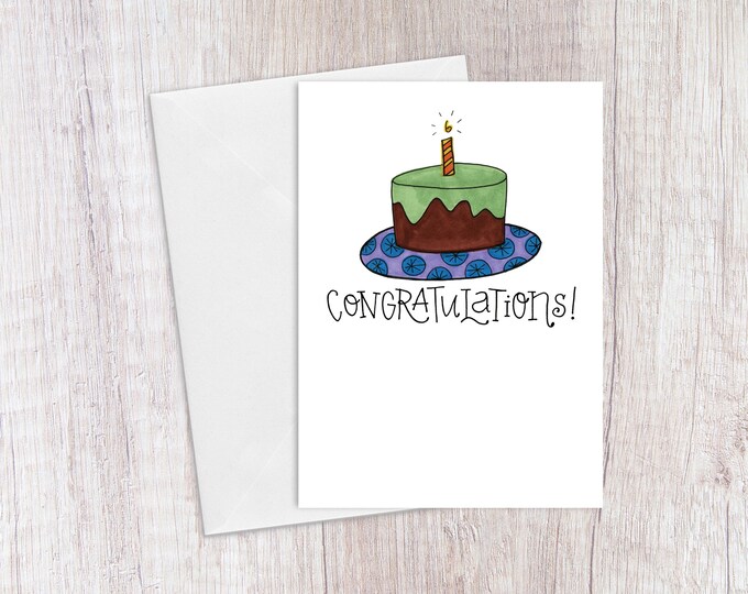 Congratulations |  Greeting Card | Blank Inside