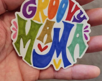Groovy Mama | Vinylklistermärke