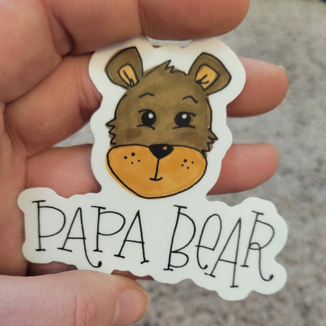 Papa Bear | Vinyl Sticker - Etsy
