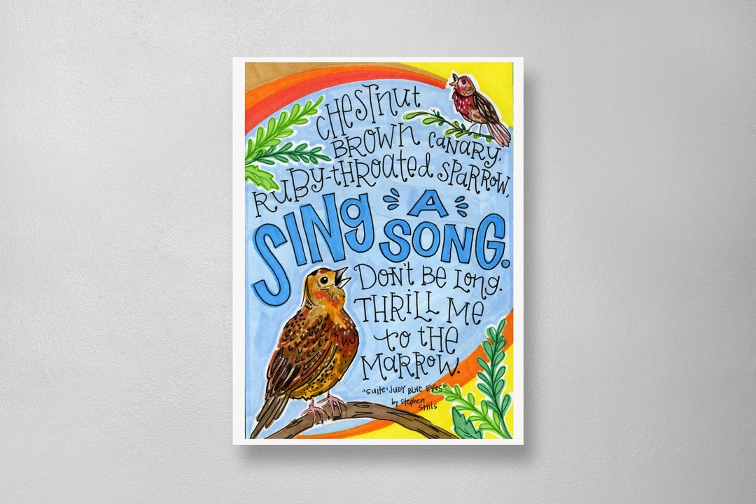 Suite Judy Blue Eyes | Lyrics Print - Etsy