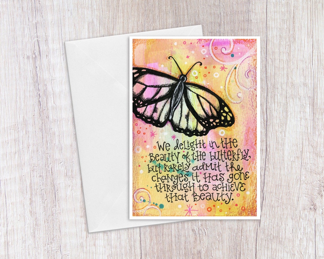 Butterfly Quote | Greeting Card - Etsy