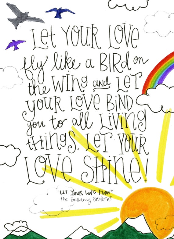Let Your Love Flow Lyrics Print Etsy Watch official video, print or download text in pdf. etsy
