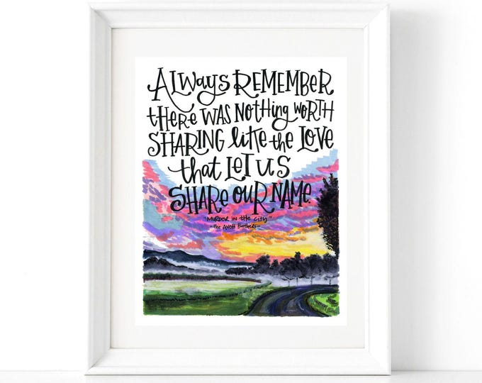 Avett Brothers | Murder in the City | Lyrics Print