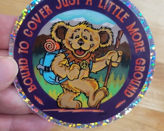 Bound to Cover Just a Little More Ground | Grateful Dead Glitter Vinyl Sticker