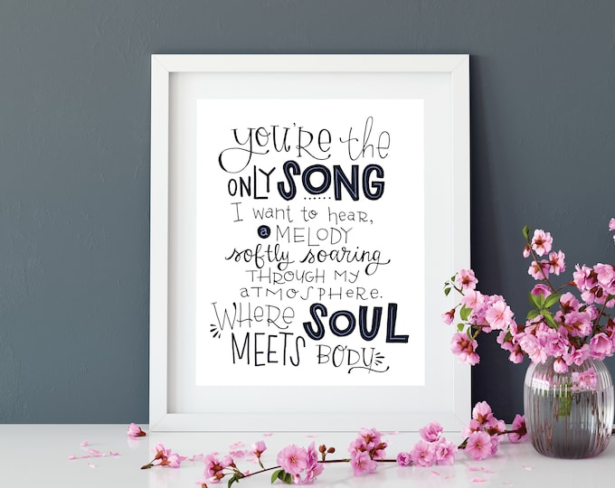 Soul Meets Body | Death Cab Lyrics Print