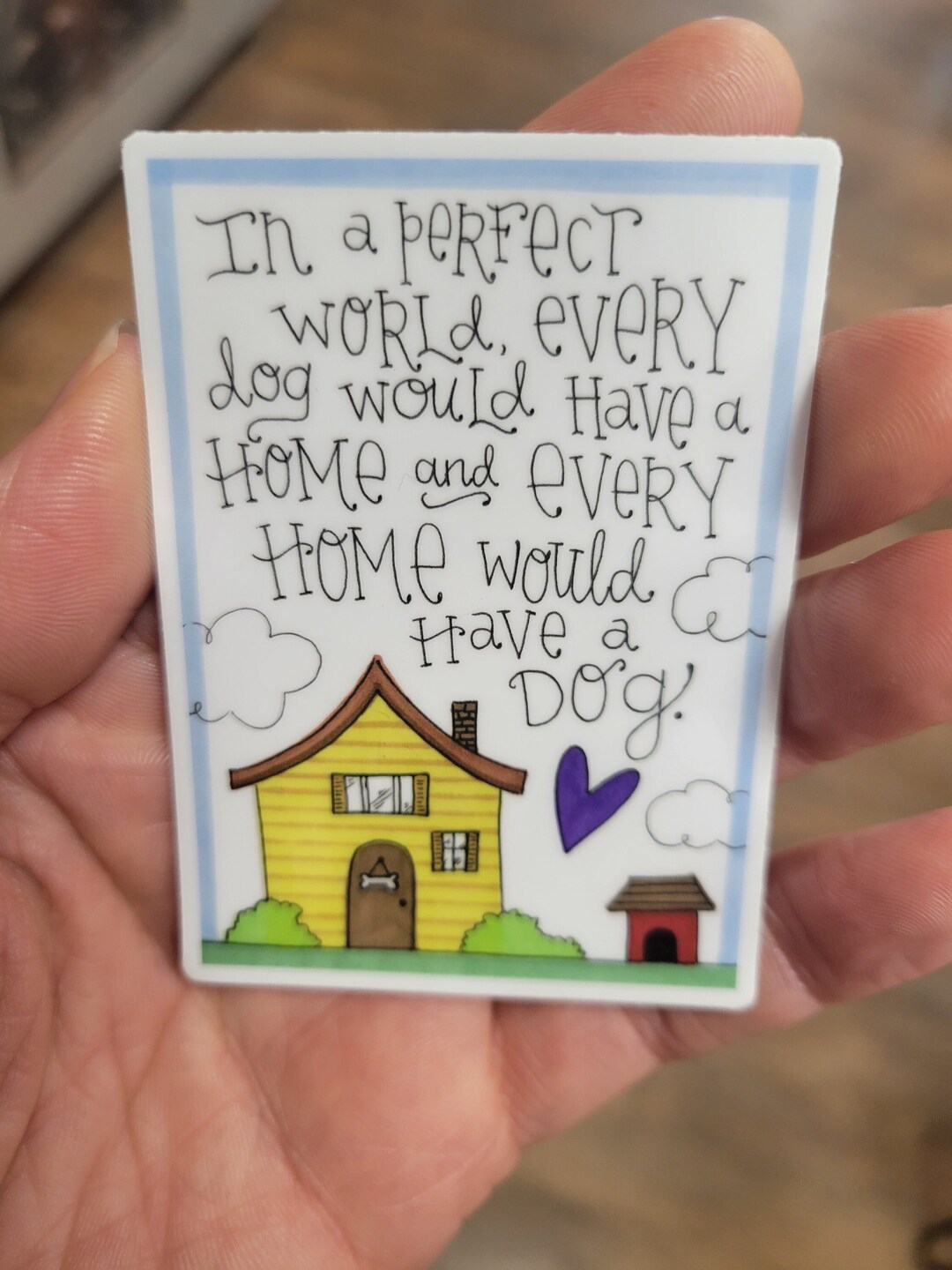 Perfect Dog World | Vinyl Sticker - Etsy