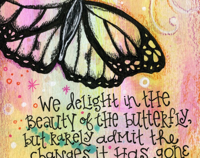 Butterfly Quote | JUMBO magnet