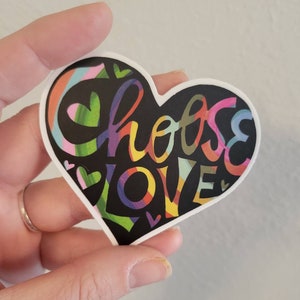 Choose Love Heart Cutout | Vinyl Sticker