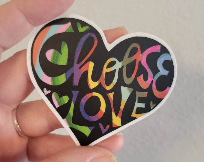 Choose Love Heart Cutout | Vinyl Sticker