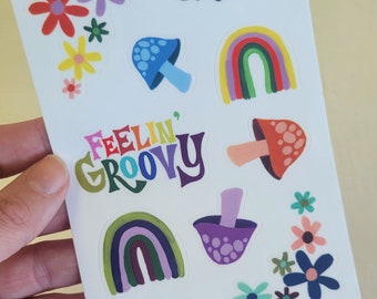Feelin' Groovy | Vinylklistermärkesark