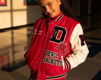 Custom Kids Varsity Jacket, Personalized Name Initial Sports Jacket, Unisex Kids Baseball Jacket, Custom Name Varsity, Kids Sports Jacket