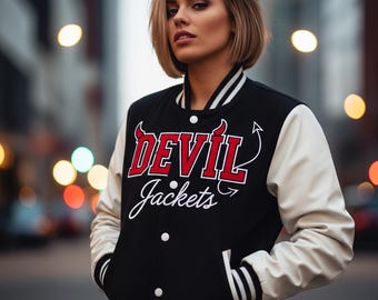 Custom Cropped Varsity Jacket for Women – Personalized Letterman Cheer Leaders Jacket with Chenille Patches, Trendy Gift, Best Gift For Her