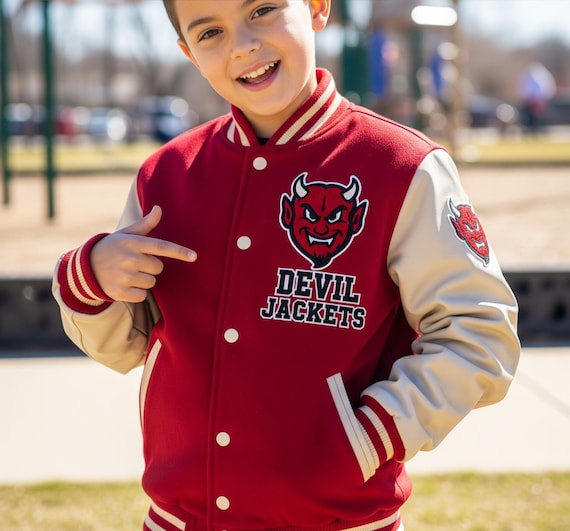 Personalised Kids Adults Name Varsity Jacket, Customised Kids