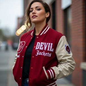 Custom Varsity Letterman Jacket: Chenille Embroidery, Team & School
