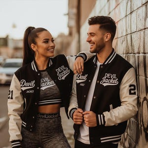 Custom Embroidery Personalized Adult Varsity Baseball Jacket for Men Women Custom Letterman Stitched Team Name Number Logo couples gift