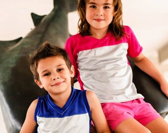 V-Neck Sports Jersey ~ Unisex ~ 2T-16years