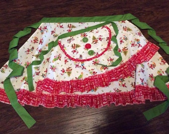 Mommy & Me Holiday Apron Youth sizes 2T-14years and women's 2-20