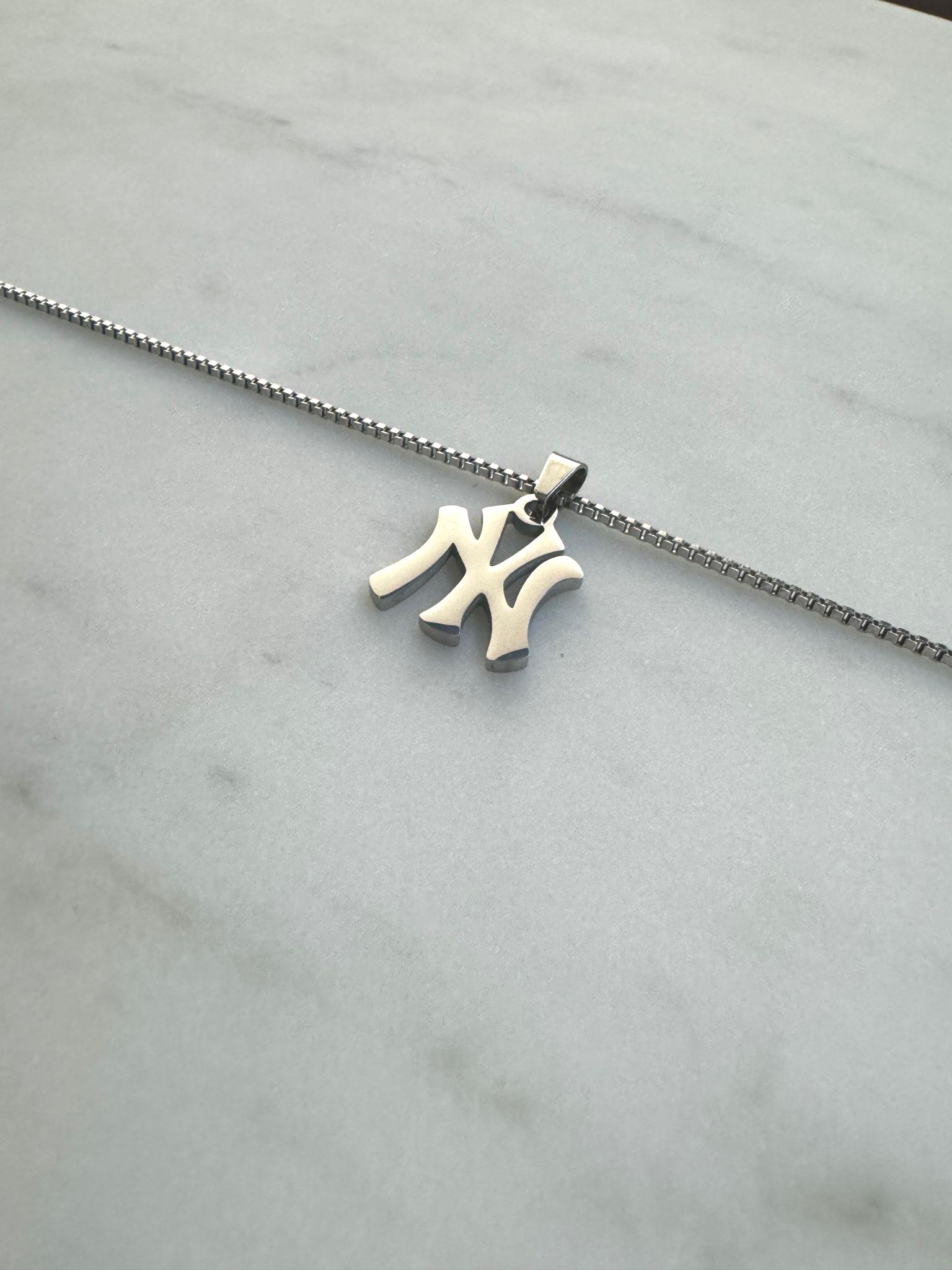 New York Necklace, New York Pendant, Baseball Necklace