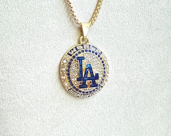 ロサンゼルス・ドジャースネックレス、ロサンゼルスネックレス、ゴールドネックレス、野球ネックレス、スポーツネックレス、ユニセックス、お父さんへのギフト、父の日ギフト