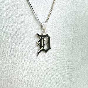 Colar Detroit D, Colar de beisebol, Pingente da letra D, Colar esportivo, Presente para o Dia dos Pais, Presente para o pai