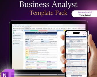 Business Analyst Command Center | OneNote BA Templates | BRD, UAT, Requirements & Stakeholder Management