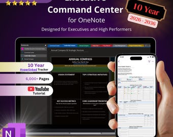 OneNote Executive Command Center: Leadership & Productivity 10-year (Digital Download)