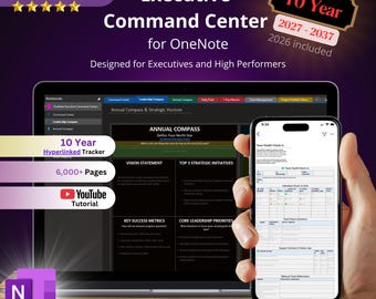 OneNote Executive Command Center: Leadership & Productivity 10-year (Digital Download)