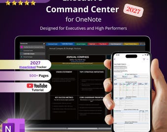 2027 OneNote Executive Command Center: Leadership & Productivity System (Digital Download)