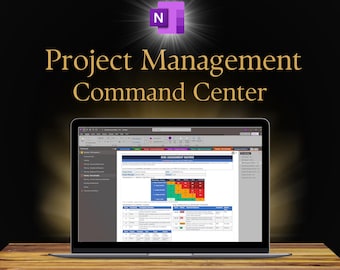 OneNote Project Management Template, 38 PMO Planning, Risk, Budget & Status Pages