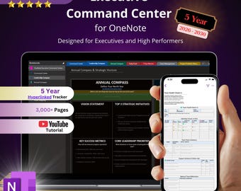OneNote Executive Command Center: 5-Year Leadership System (Digital Download)
