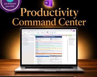OneNote Productivity Templates | 57 Template Starter Kit | Daily Planner, Weekly Review, Goals, Habits & Meetings | Digital Planner
