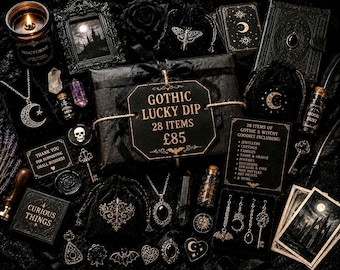 Mystery Gothic Lucky Dip Box: 28 Dark Alternative Items valentines gift
