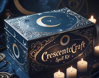 Kit de hechizos: caja de brujería artesanal con herramientas rituales