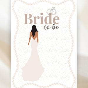 Bride to Be Card – Elegant Printable Congratulations for the Bride, Bridal Shower or Bachelorette Card, Instant Download