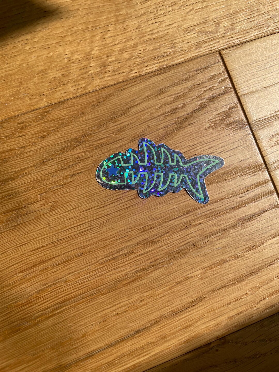 Hoverfish Sticker Holographic Glitter Fish Sticker - Etsy