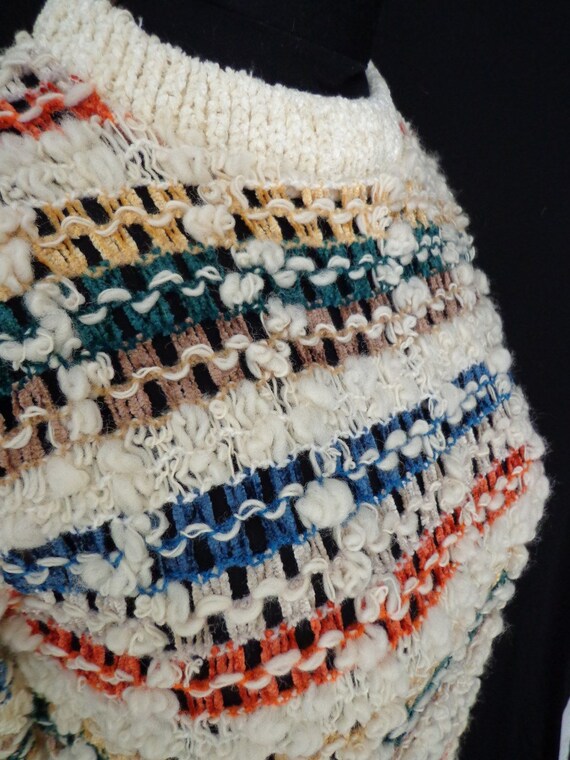 BUMPY Striped Sheer Knit Vintage 1980's NOS Women… - image 4