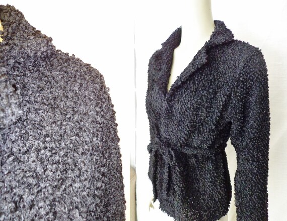 chenille wrap sweater