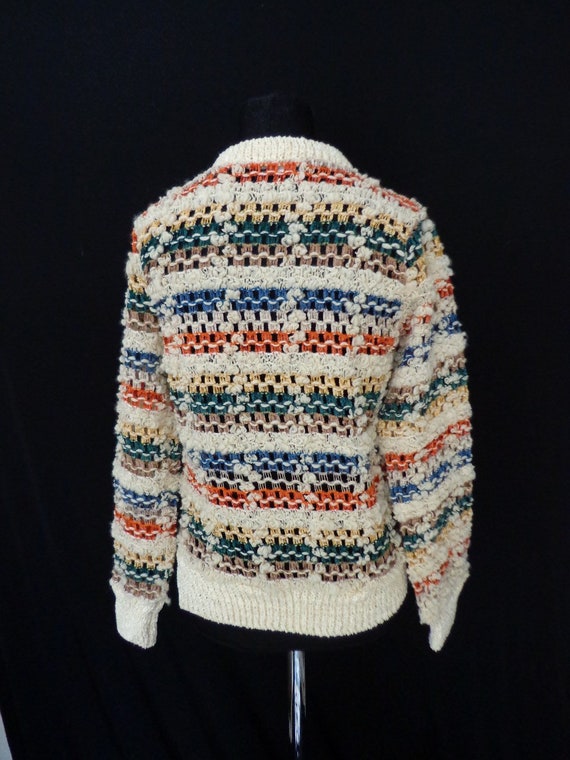 BUMPY Striped Sheer Knit Vintage 1980's NOS Women… - image 6