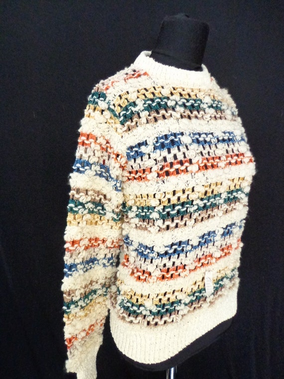 BUMPY Striped Sheer Knit Vintage 1980's NOS Women… - image 3