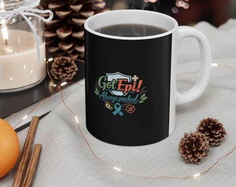 Good Vibes Floral Script Mug | Ceramic Mug