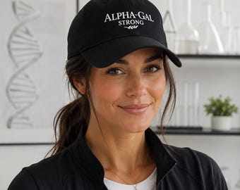 Alpha Gal Strong Classic Dad Cap | Alpha Gal Awareness Gift, Alpha Gal Syndrome, Mammal Free Lifestyle, Allergy Awareness