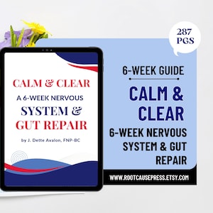 Cahier d'exercices de 6 semaines pour la réparation du système nerveux et des intestins, guide de réinitialisation du stress pour soulager l'anxiété, soutien du nerf vague, correctif rapide pour la santé digestive PDF