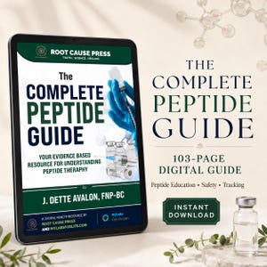 Guida alla terapia peptidica in PDF / Riferimento, sicurezza, schede di monitoraggio e domande per i fornitori di terapia peptidica / Download digitale